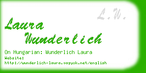 laura wunderlich business card